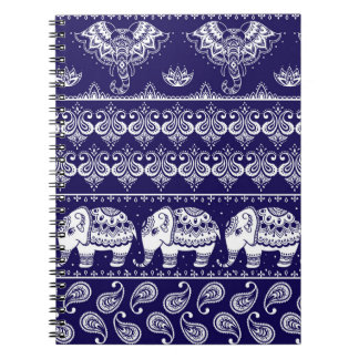 Elephant, paisley: tribal vintage pattern. notebook