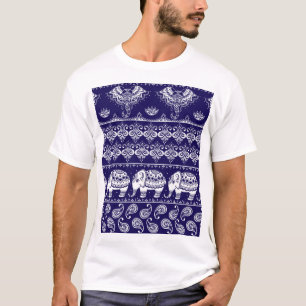 Elephant, paisley: tribal vintage pattern. T-Shirt