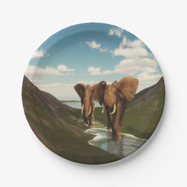 Elephant Paper Plate (Front)