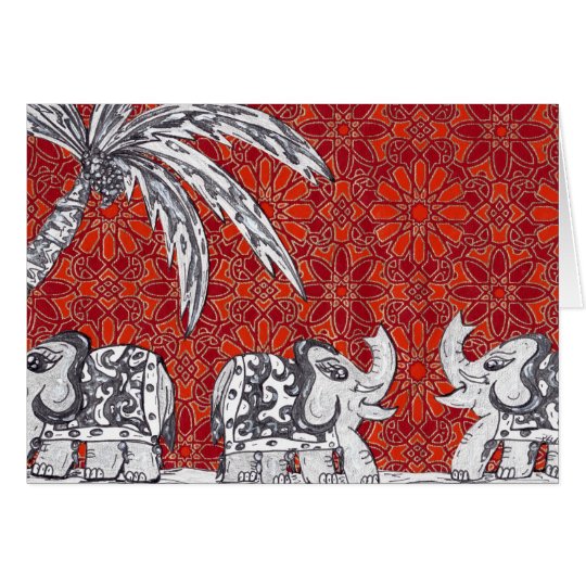 Elephant Parade 3 Card