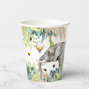 Elephant Party Animals Birthday Zoo Safari Paper Cups