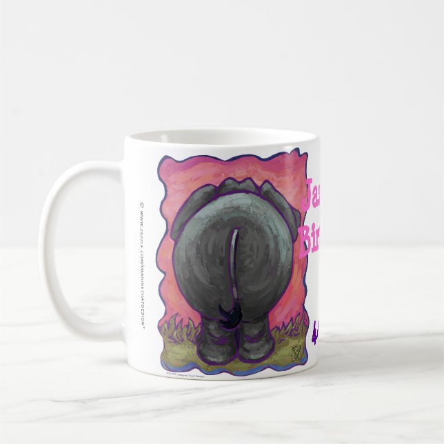 Elephant Party Centre Coffee Mug (Left)