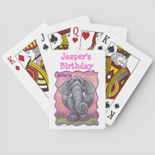 Elephant Party Centre Playing Cards
