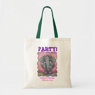 Elephant Party Centre Tote Bag