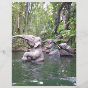 Elephant Party Time in the Water print