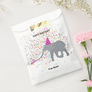Elephant Partying - Animals at Birthday Party  Favour Bags