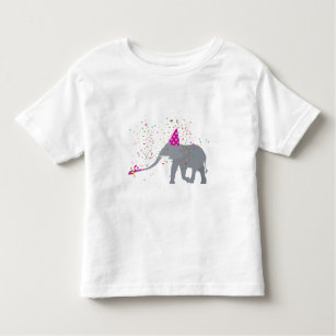 Elephant Partying - Animals Having a Party Toddler T-Shirt