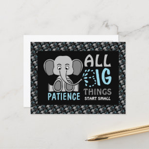 Elephant Patience Postcard