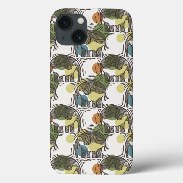 Elephant Pattern Case-Mate iPhone Case (Back)