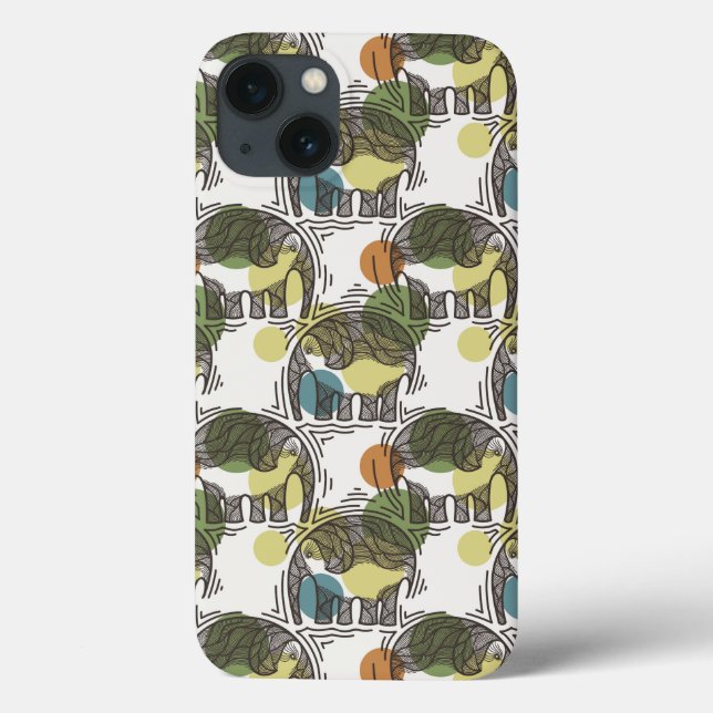 Elephant Pattern Case-Mate iPhone Case (Back)