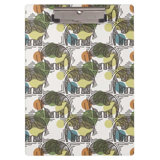 Elephant Pattern Clipboard (Front)