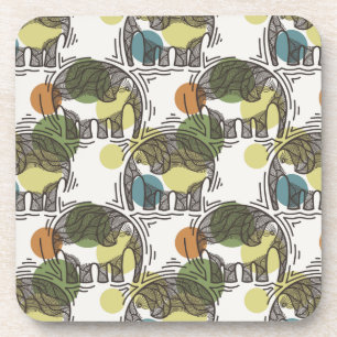 Elephant Pattern Coaster
