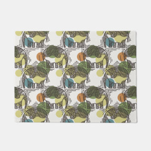 Elephant Pattern Doormat