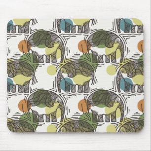 Elephant Pattern Mouse Mat