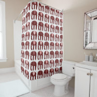 Elephant Pattern Pink Red