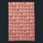 Elephant Pattern Pink Red Tea Towel<br><div class="desc">Decorate your kitchen with this cool towel. Makes a great housewarming,  birthday  or wedding gift! 
You can customise it and add text too.
Check my shop for lots more colours and patterns!</div>