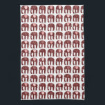 Elephant Pattern Pink Tea Towel<br><div class="desc">Decorate your kitchen with this cool towel. Makes a great housewarming,  birthday  or wedding gift! 
You can customise it and add text too.
Check my shop for lots more colours and patterns!</div>