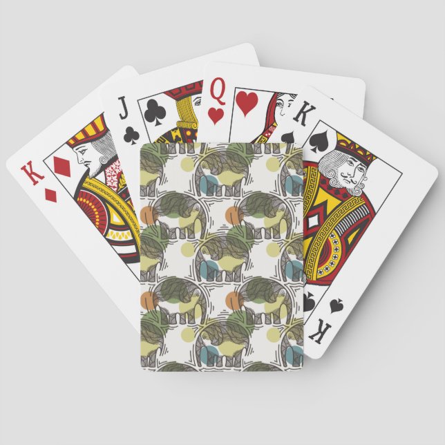 Elephant Pattern Playing Cards (Back)