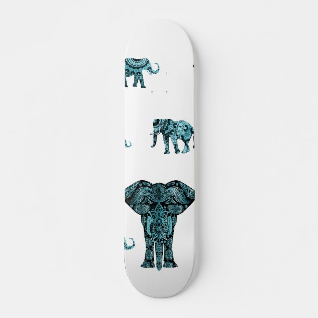 Elephant Pattern Skateboard (Front)