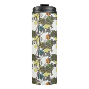Elephant Pattern Thermal Tumbler