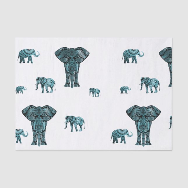 Elephant Pattern Tissue Paper (Front)