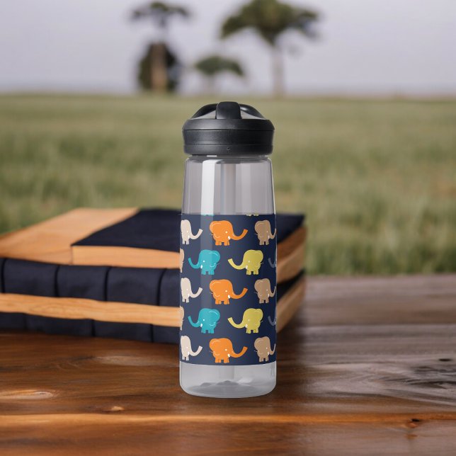 Elephant Pattern  Water Bottle (Water Bottle)
