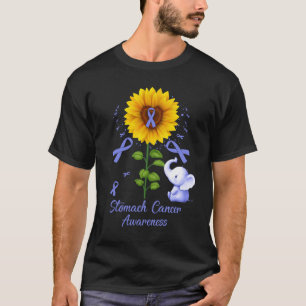 Elephant Periwinkle Ribbon Stomach Cancer Awarenes T-Shirt