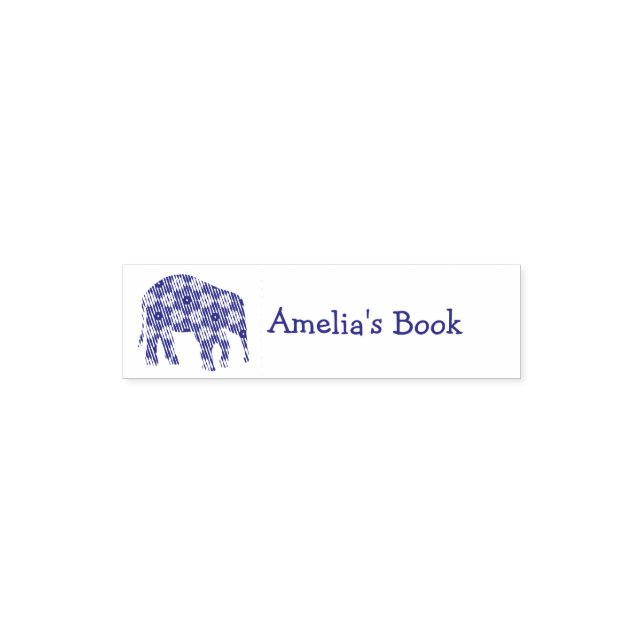  Elephant Personalised Bookplate  Self-inking Stamp (Design)