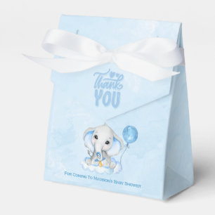 Elephant Personalised Boys Baby Shower Favour Box
