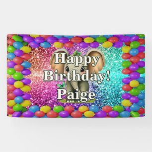 Elephant Personalised character birthday banner