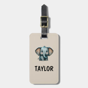 Elephant Personalised Colourful Bag Backpack Luggage Tag