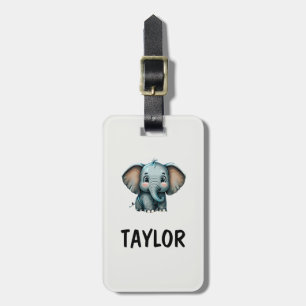 Elephant Personalised Colourful Bag Backpack Luggage Tag
