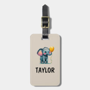 Elephant Personalised Colourful Bag Backpack Luggage Tag