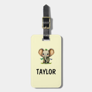 Elephant Personalised Colourful Bag Backpack Luggage Tag