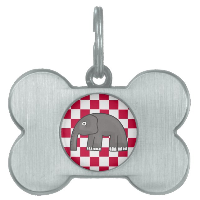 elephant pet ID tag (Front)