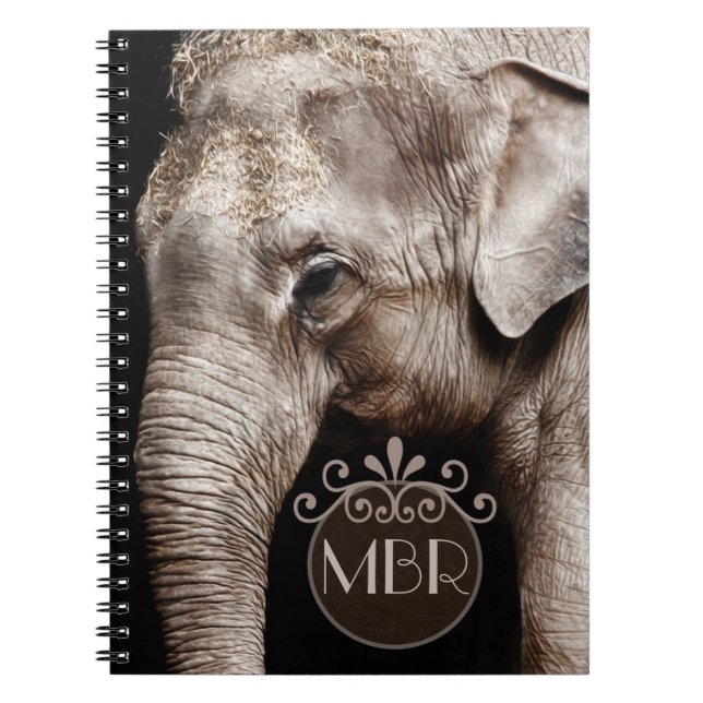 Elephant Photo Image Notebook (Front)
