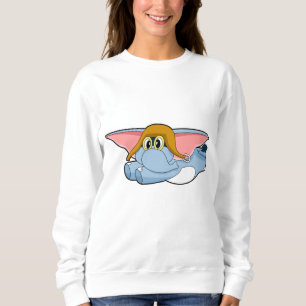 Elephant Pilot Pilot hat Sweatshirt