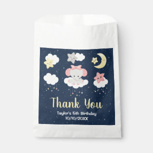 Elephant Pink and Navy Birthday Party Thank You Favour Bags