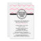 Elephant Pink Grey Chevron Baby Shower Invitations