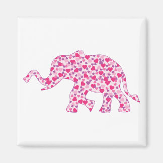 Elephant-Pink-Hearts (1) Magnet