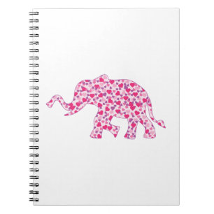 Elephant-Pink-Hearts (1) Notebook