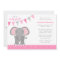 Elephant Pink Polka Dot Banner Girl Baby Shower