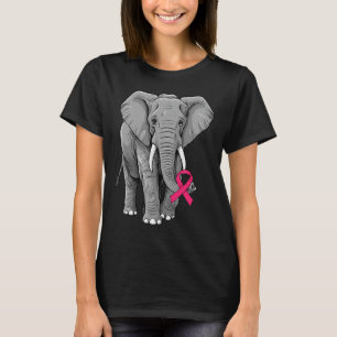 Elephant Pink Ribbon Breast Cancer Awareness Suppo T-Shirt