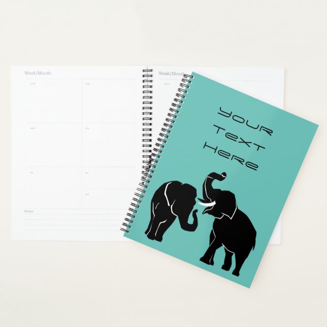 Elephant Planner - Your Text and Colours (Display)