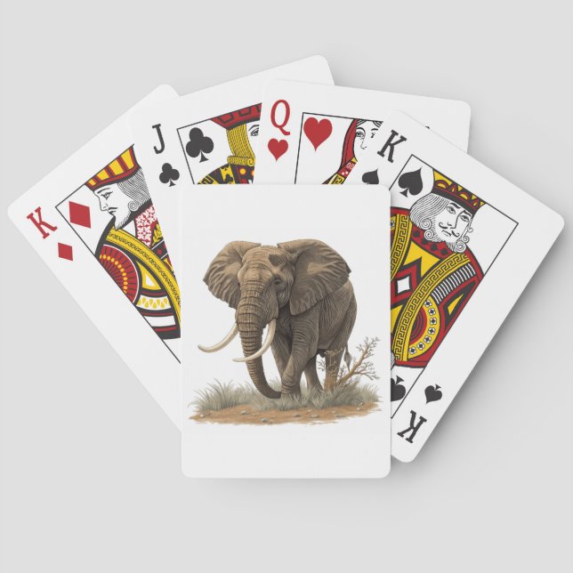 Elephant Playing Cards (Back)