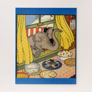 elephant poking his head through the window jigsaw puzzle