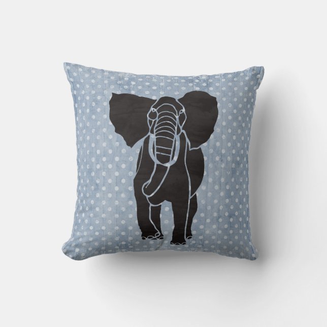 Elephant Polka Cushion (Front)