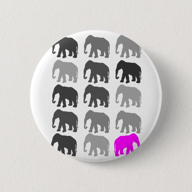 Elephant PopArt Gifts 6 Cm Round Badge (Front)