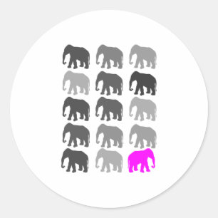 Elephant PopArt Gifts Classic Round Sticker