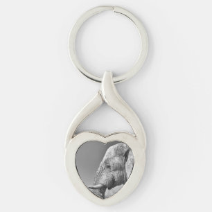 Elephant portrait key ring